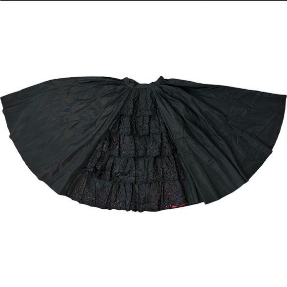 Vintage 1950s Full Circle Flamenco Womens Skirt Size 11 Gothic Wednesday Witchy - Picture 1 of 13